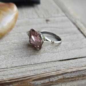 Sterling Silver Pink Ice Ring